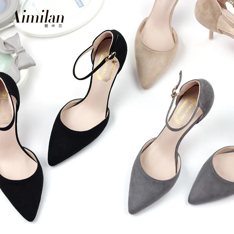 2017 сезон весна лето Новинка корейские туфли на высоком каблуке с острым носком