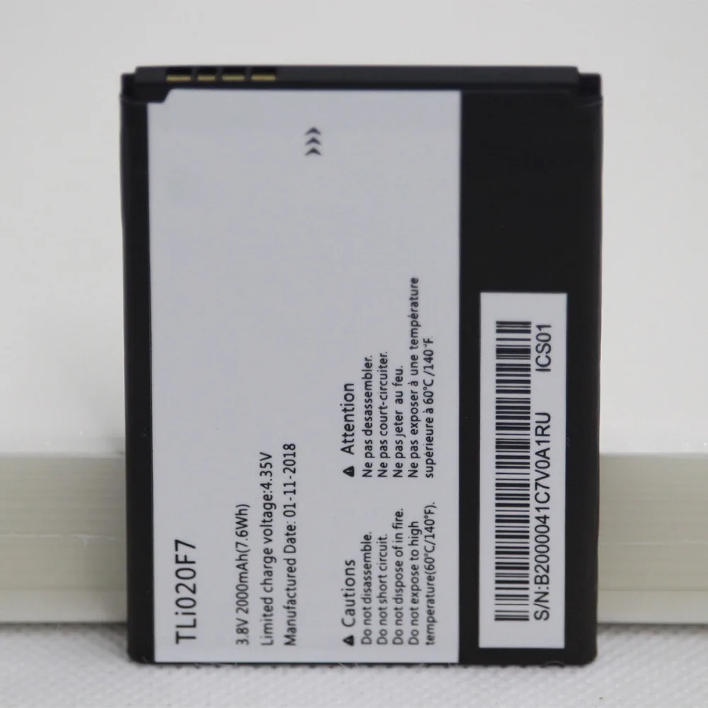 10 шт./лот 2000 мАч Батарея TLI020F7 для Alcatel PIXI 4 5045D Pop 2 5042D C7 7040 7040D 7041 7041D J720 J720T J726T J726T-so2