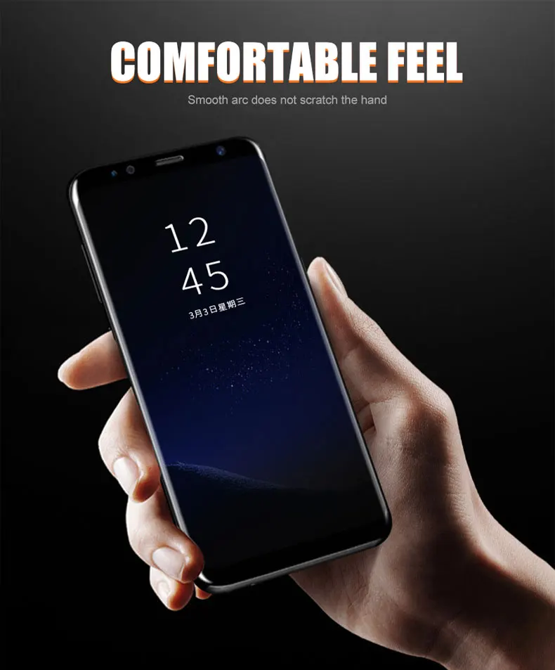 10D полностью изогнутое закаленное стекло для samsung Galaxy S7 S8 S9 Note 8 9 S7 Edge S8Plus S9Plus Защитная пленка для экрана