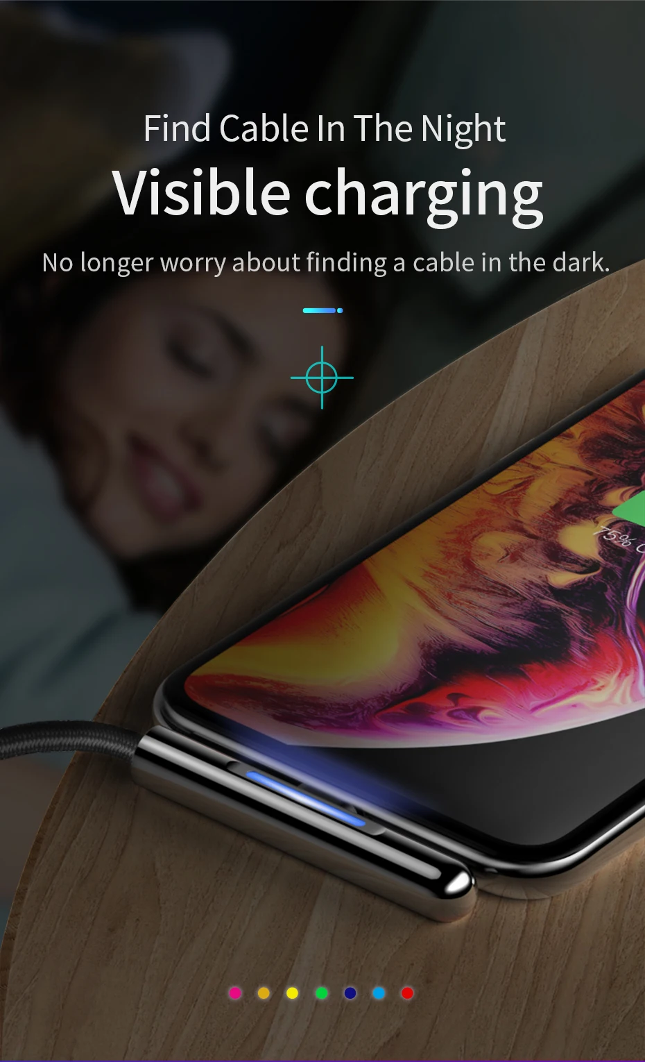 Hoco 90 градусов локоть дизайн USB кабель для iphone кабель 11 Pro XR Xs Max X 8 7 6 ipad2 красочный постепенный свет 2.4A Быстрая зарядка
