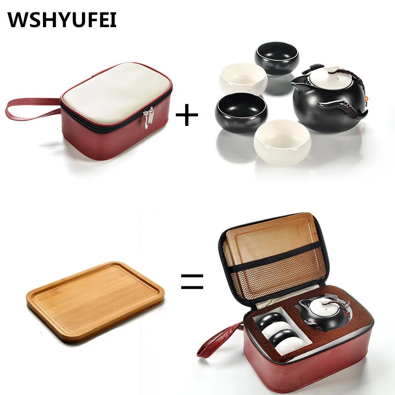 Travel tea sets Wedding decoration Tea set Include Pot and Cup Jingdezhen Kung Fu teaset Beautiful easy teapot kettle | Дом и сад