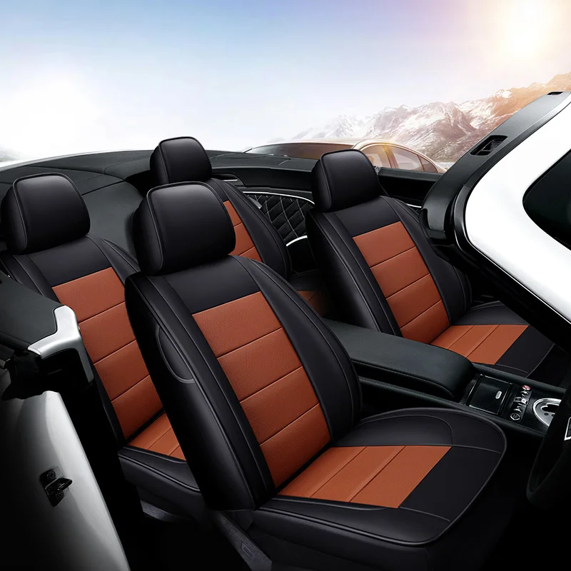 color 8 Yuzhe Авто автомобилей из воловьей кожи кожаный чехол автокресла для Audi A6L Q3 Q5 Q7 S4 A5 A1 A2 A3 A4 B6 b8 B7 A6 автомобильные аксессуары - Название цвета: color 8