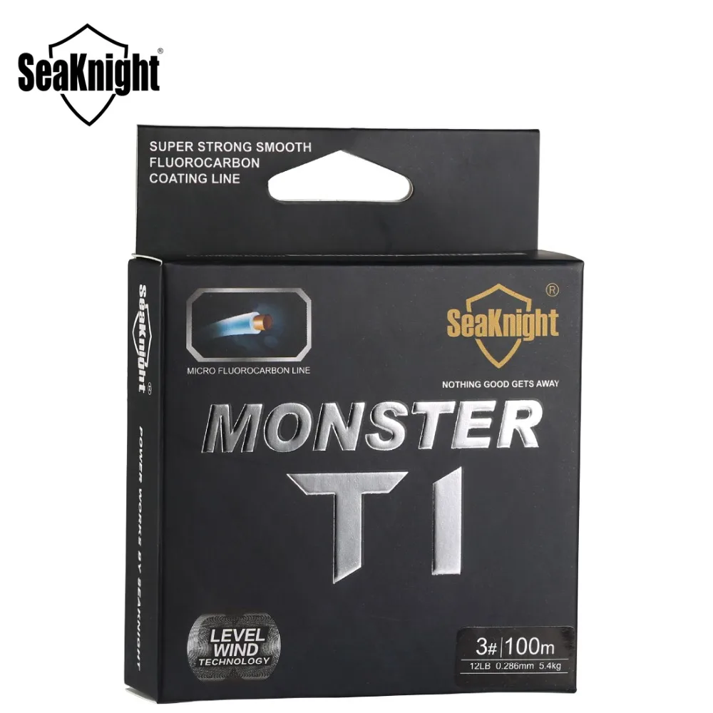 

New Arrival SeaKnight MONSTER T1 100M Fluorocarbon Fishing Line 100% Fluorocarbon Coating Monofilament Leader Sinking Line