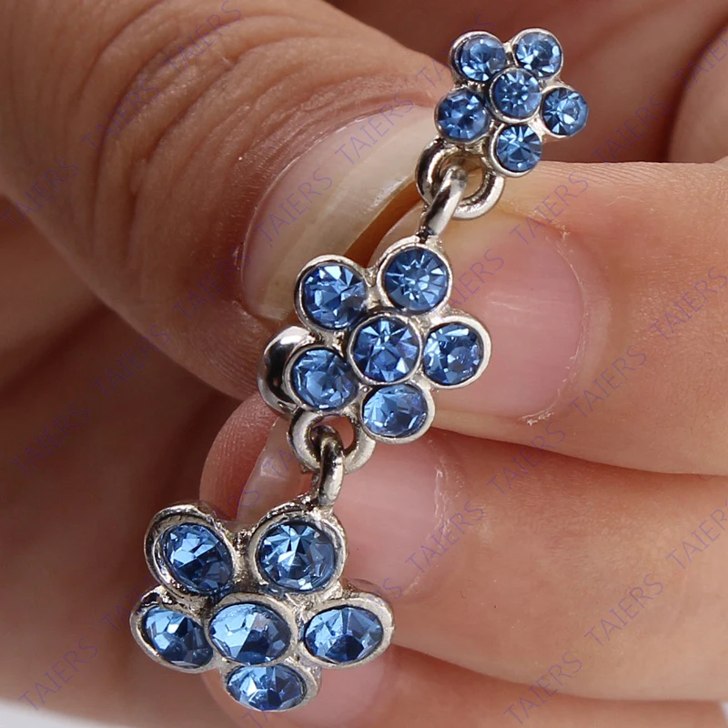 Кольцо для пупка с цветком сливы вверх дном модное женское украшение пирсинга