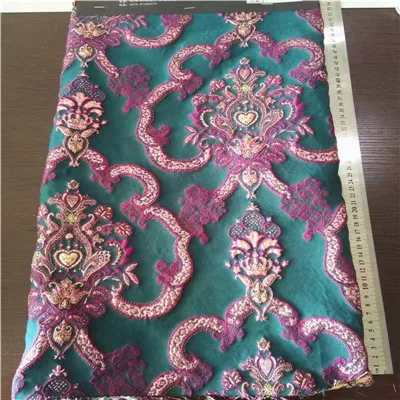 meter Золотая свадебная жаккардовая парча ткань для платья, 100*145 см, Diy Швейные ткани, вечернее платье лоскутное материал ткани HG15 - Цвет: meter