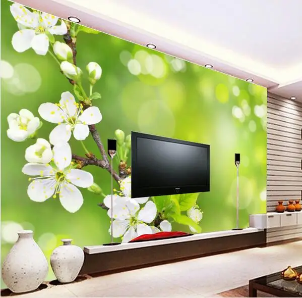 Настенная бумага с цветочным рисунком 3 d настенные фрески для гостиной фотообои