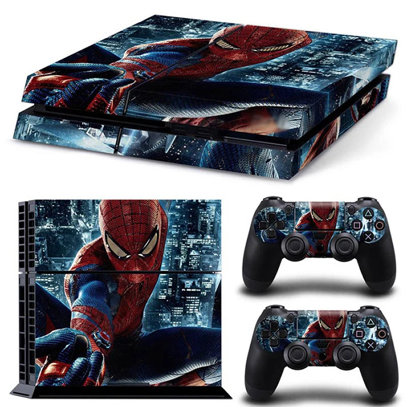 GOOYIYO-для sony PS4 наклейка PlayStation 4 кожа консоль контроллеры виниловая наклейка PS4 Человек-паук полная кожа