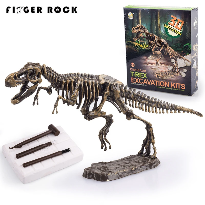 Finger Rock, образовательная, для раскопок, динозавр, Fossil, сборка, 3D модель динозавра, строительные наборы, игрушки для детей, Brinquedos