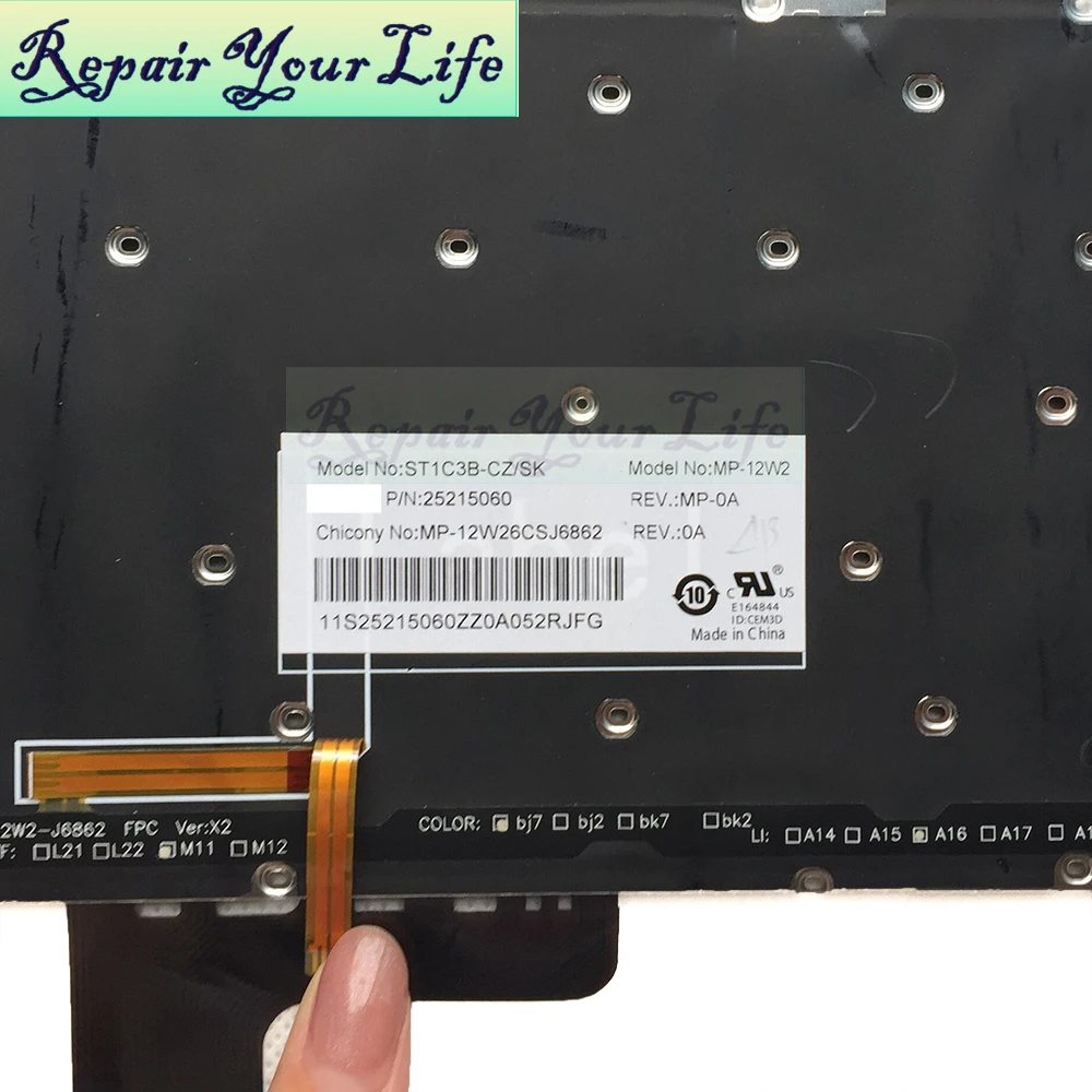 Клавиатура для ноутбука Lenovo yoga 2 13 LA латиноамериканская раскладка подсветка