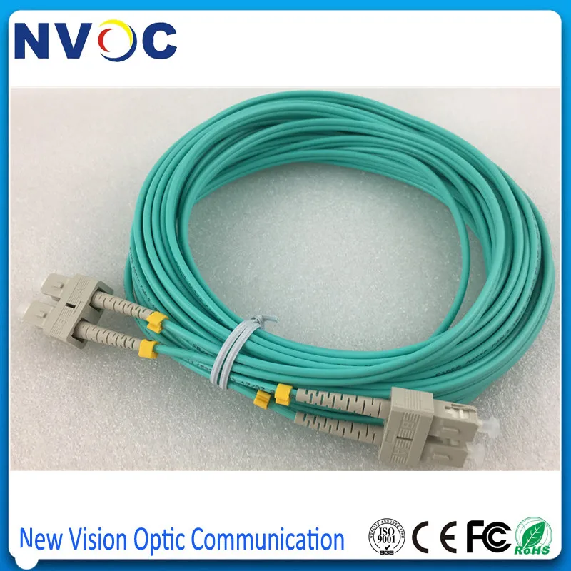 5 шт./лот 10 м Φ 10G OM3 дуплекс 50/125 SC/SC SC/UPC мм DX 3 0 ПВХ волоконно оптический джампер