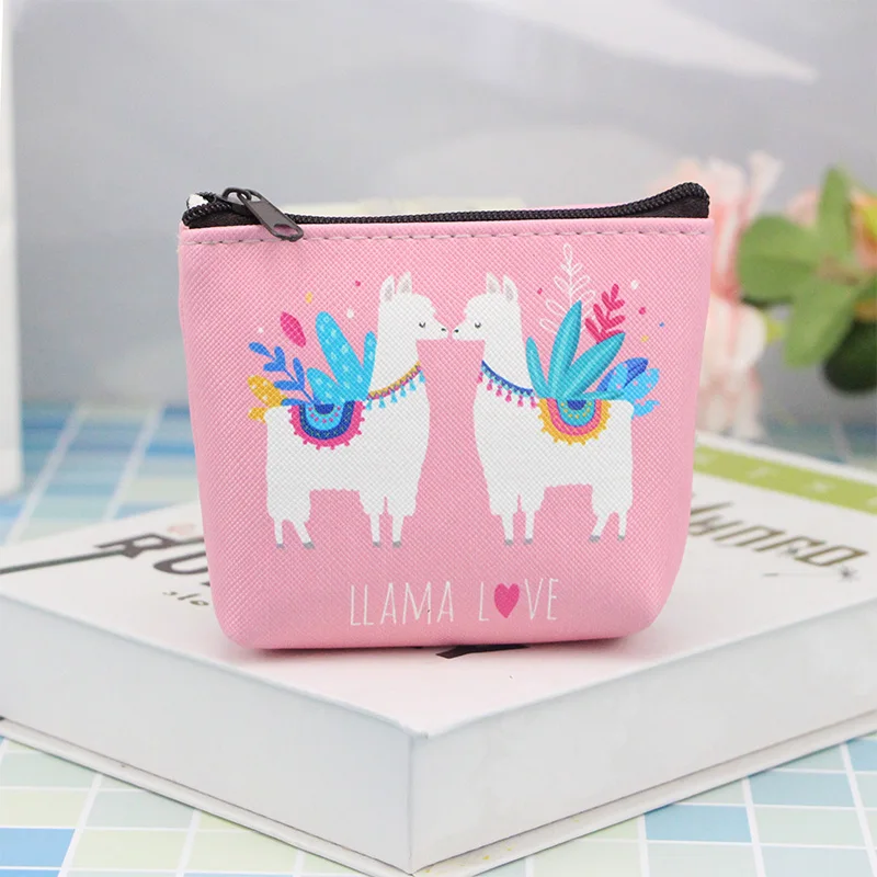 Kawaii girl kids Кошельки для монет, милые Мультяшные животные, альпака, Женский мини кошелек для мелочи, Детский кошелек на молнии, подарок, Porta Monedas K020