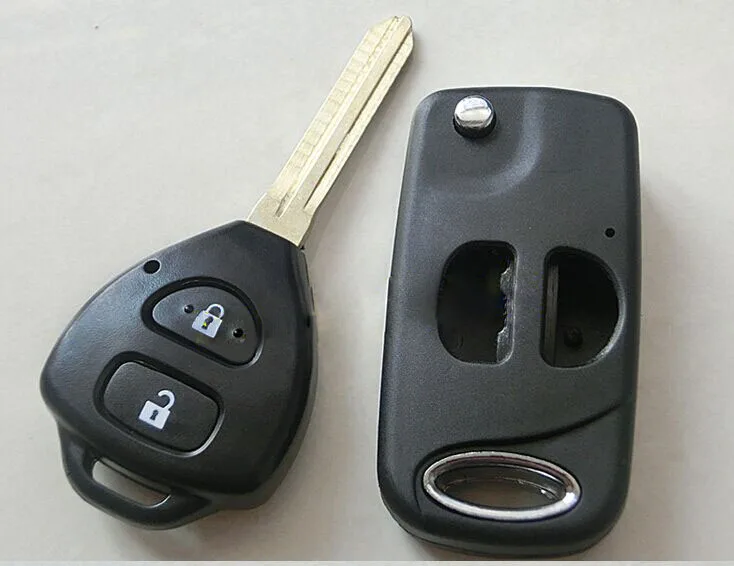 2 пуговицы заготовки брелок для автомобильного ключа чехол Toyota Carola RVA4 Новинка Vios