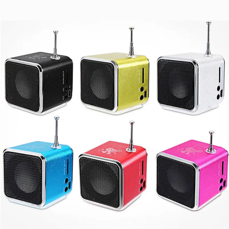 Мини-динамик портативный цифровой ЖК-динамик SD/TF FM радио Музыкальный стерео