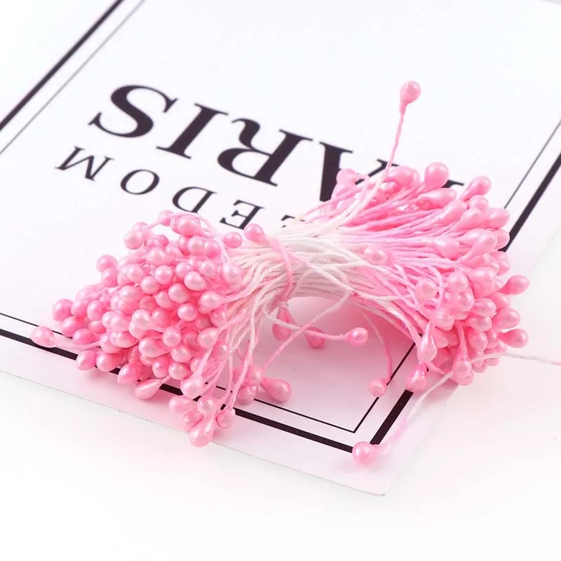 Pink 150 шт./лот мини цветок Искусственные тычинки жемчужная тычинка бутон Сделай Сам венок ручной работы Скрапбукинг ремесла Искусственный цветок для свадьбы декор - Цвет: Pink