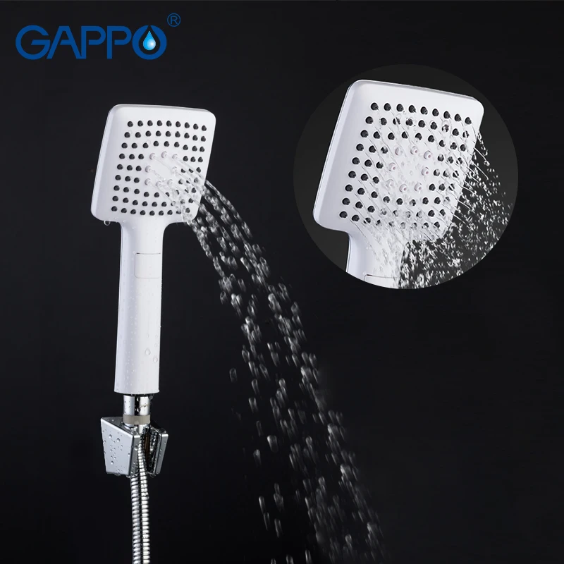 Насадка для душа GAPPO душевая головка из АБС-пластика белого цвета