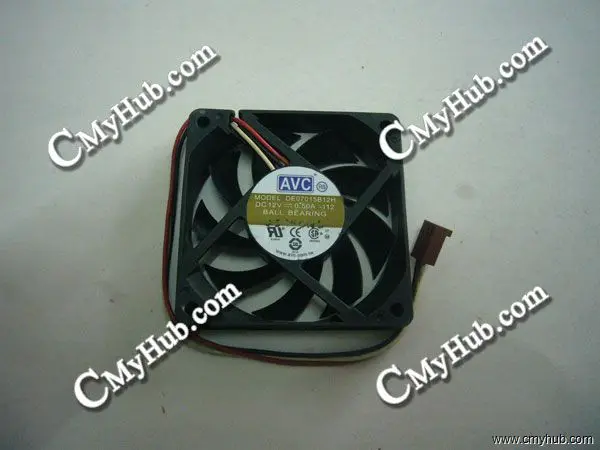 3 контактный проводной охлаждающий вентилятор для AVC DE07015B12H 112 DC12V 0.50A 7015 7 см 70 70x70x15