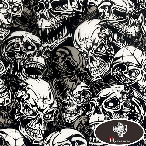 Высокого качества с рисунком черепа гидрографика гидрографическая пленка Аква