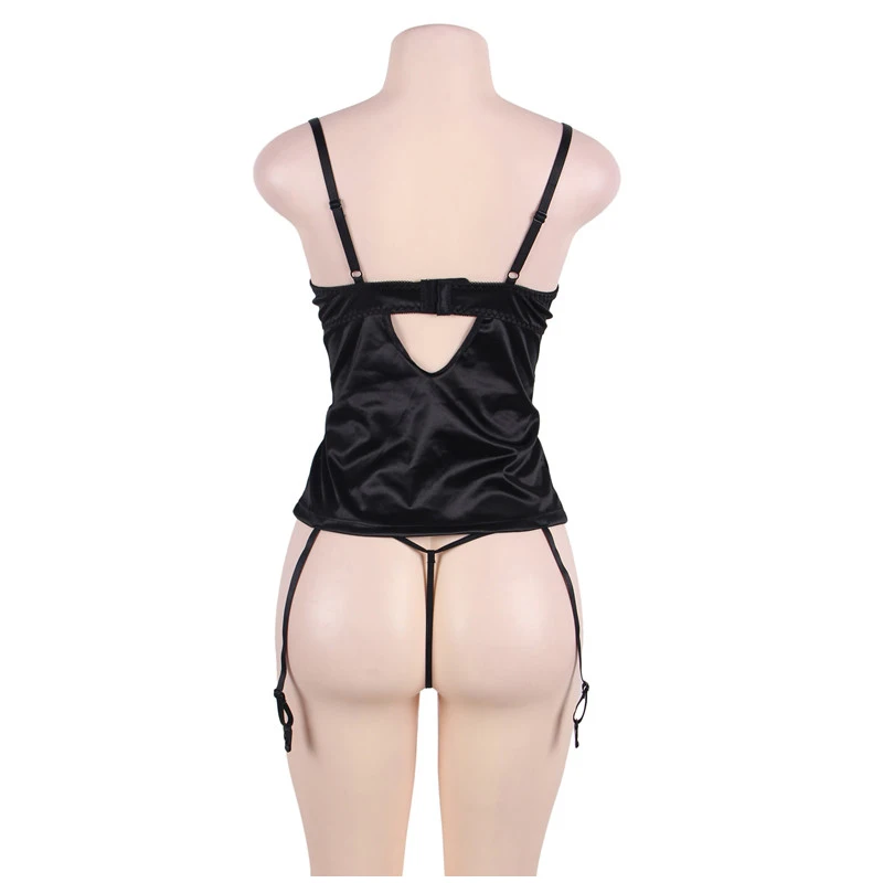 С низким вырезом Babydoll дамское нижнее белье сексуальные женские бюстье Плюс Размеры белье Для женщин подвязка эротическая майка на бретелях пикантные Transparente нижнее белье в виде купальника и дамское белье