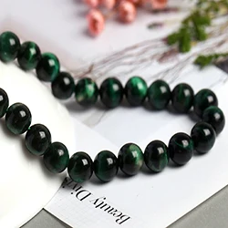 DYED GREEN TIGER ААААА+ 13 цветов тигровый глаз камень Бусины Diy аксессуары для ювелирных изделий ручной работы драгоценных камней свободные бусины завод Dire - Цвет: DYED GREEN TIGER