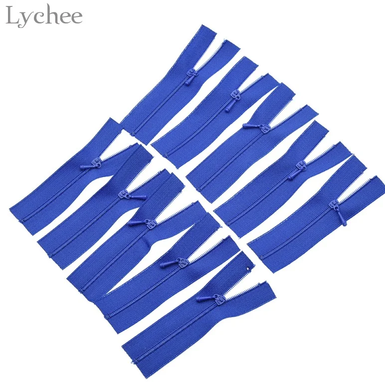 Royal Blue Личи 10 шт. Мини молния Кукла одежда молния DIY ручной работы шитье скрапбукинг аксессуар для одежды аппликация - Цвет: Royal Blue
