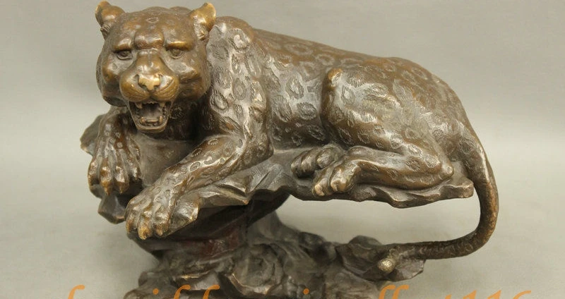 8 &quotнародный китайский Бронзовый феншуй счастливый Леопардовый год Зодиак тигр