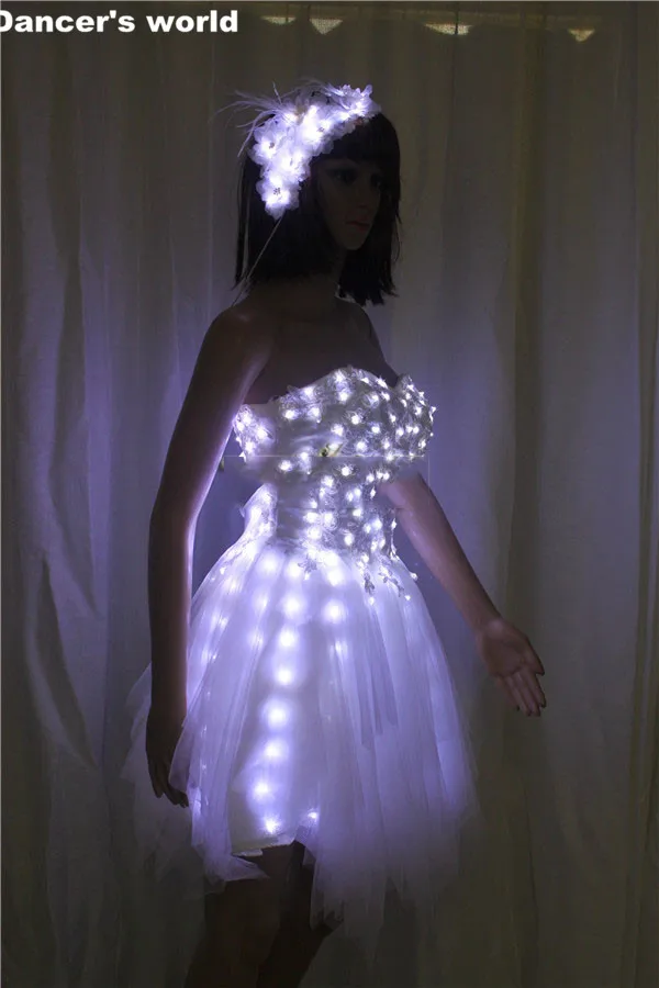 Новинка 2017 платье для танца живота светодиодные костюмы светящаяся одежда