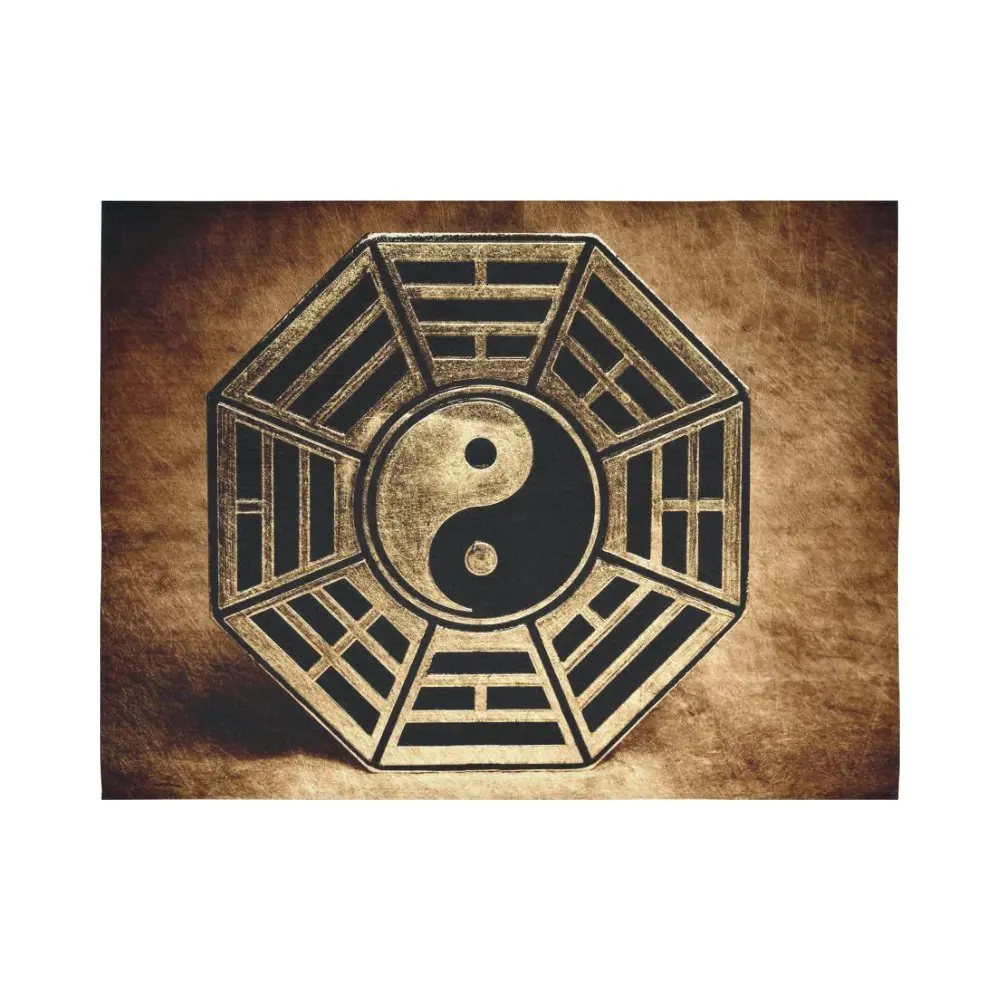 Zen настенный Декор для дома старый Vinatge символ Инь и Янь мир гобелен Набор