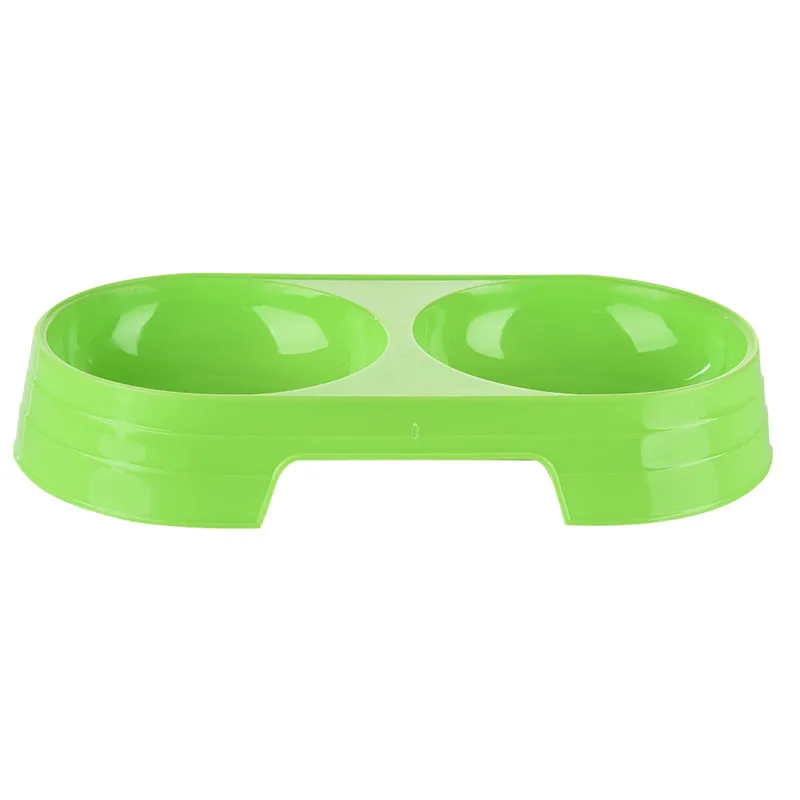 Двойные миски Дизайн Пластик собака кошка чаши Отделение кормления | Дом и сад