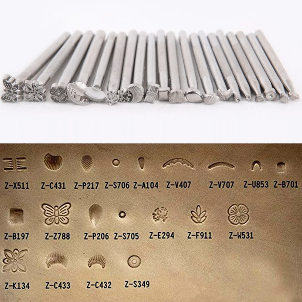 20 шт. DIY кожаное рабочее седло Резьба Инструменты для штамповки инструменты
