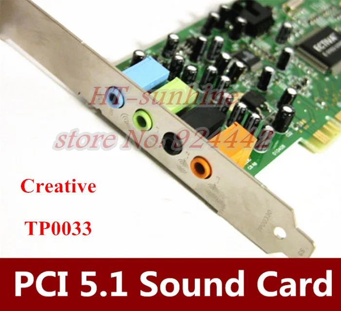 Оригинальная звуковая карта PCI 5 1 TP0033 2 шт./лот|sound card 5.1 pci|card pcicard |