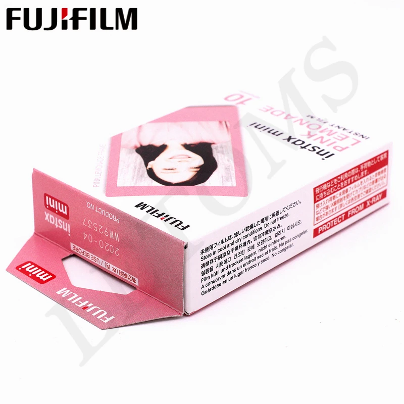 Монохромная пленка Fujifilm Instax Mini8 + черная рамка небесно голубая розовая Fram для мини
