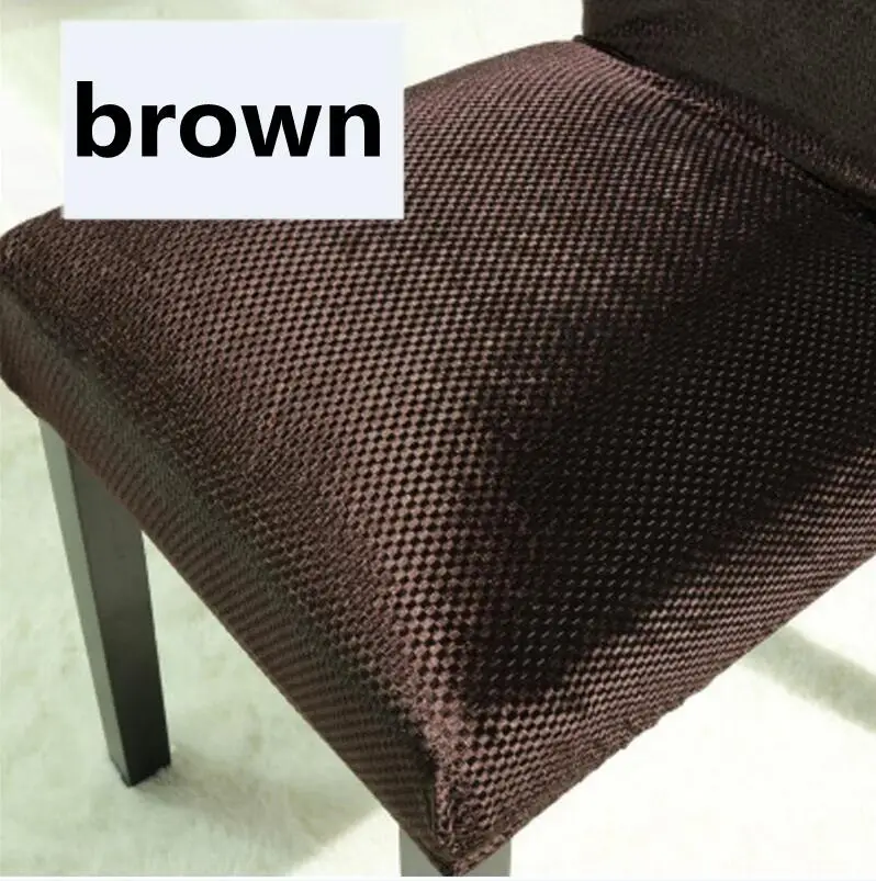 brown 1 шт. качество трикотажные Ткань спандекс Чехлы для стульев утолщенной стрейч обеденный Чехлы для стульев S для вечеринок и торжеств индивидуальные Чехлы для стульев s - Цвет: brown