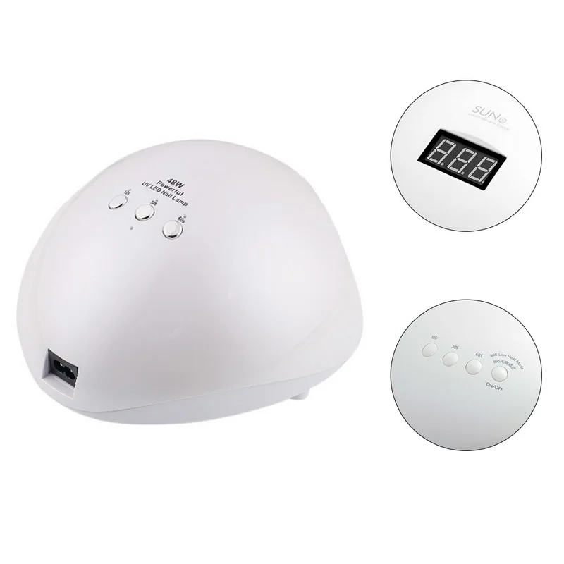 УФ лампа для сушки ногтей 48 Вт профессиональная Светодиодная 365 + 405нм отверждения