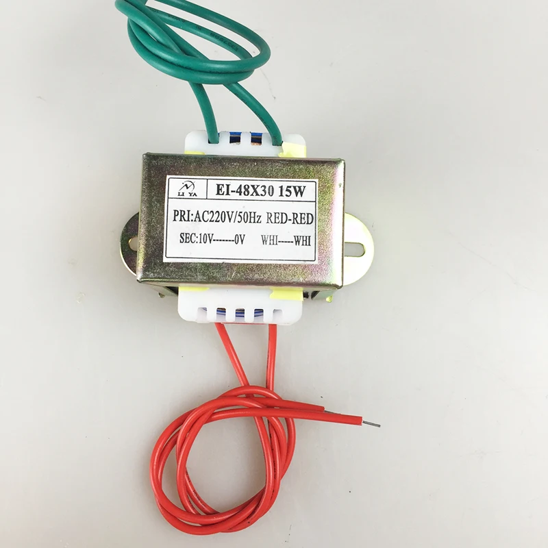 EI48 15 Вт 50/60 Гц ei силовой трансформатор 15VA вход AC220V выход 10В/12В/15В/18В/24В/26В/30В две