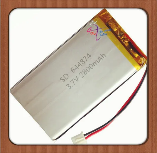 

XHR-2P 2.54 3.7V 2800mAh 644874 polymer battery Rechargeable batteries