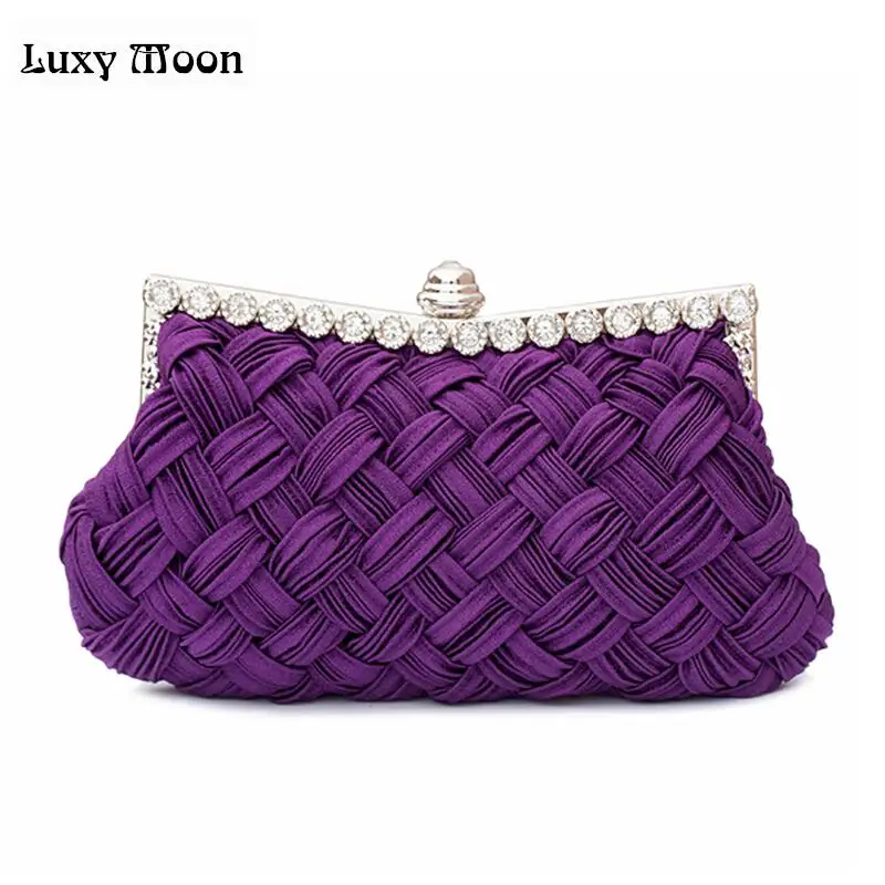 Luxy Moon, вязаный, алмазный, женский, дневной клатч, Горячая вечерняя сумочка невесты, клатч с цепочкой, сумка-тоут, вечерние, для вечернего парадного платья