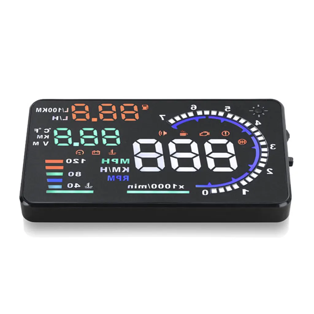 5 &quotA8 автомобильной интеллигентая (ый) HUD на лобовое стекло Дисплей проектор OBDII