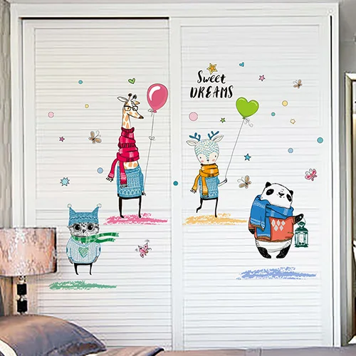 Halloween animal decals DIY wall sticker wallpaper for children bedroom baby room home decoration vinilos paredes infantiles | Дом и сад