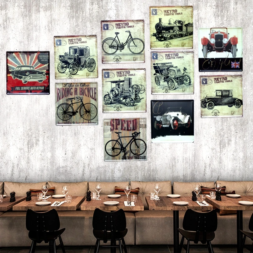 Оловянные автомобильные ретро знаки металлическая Настенная картина на