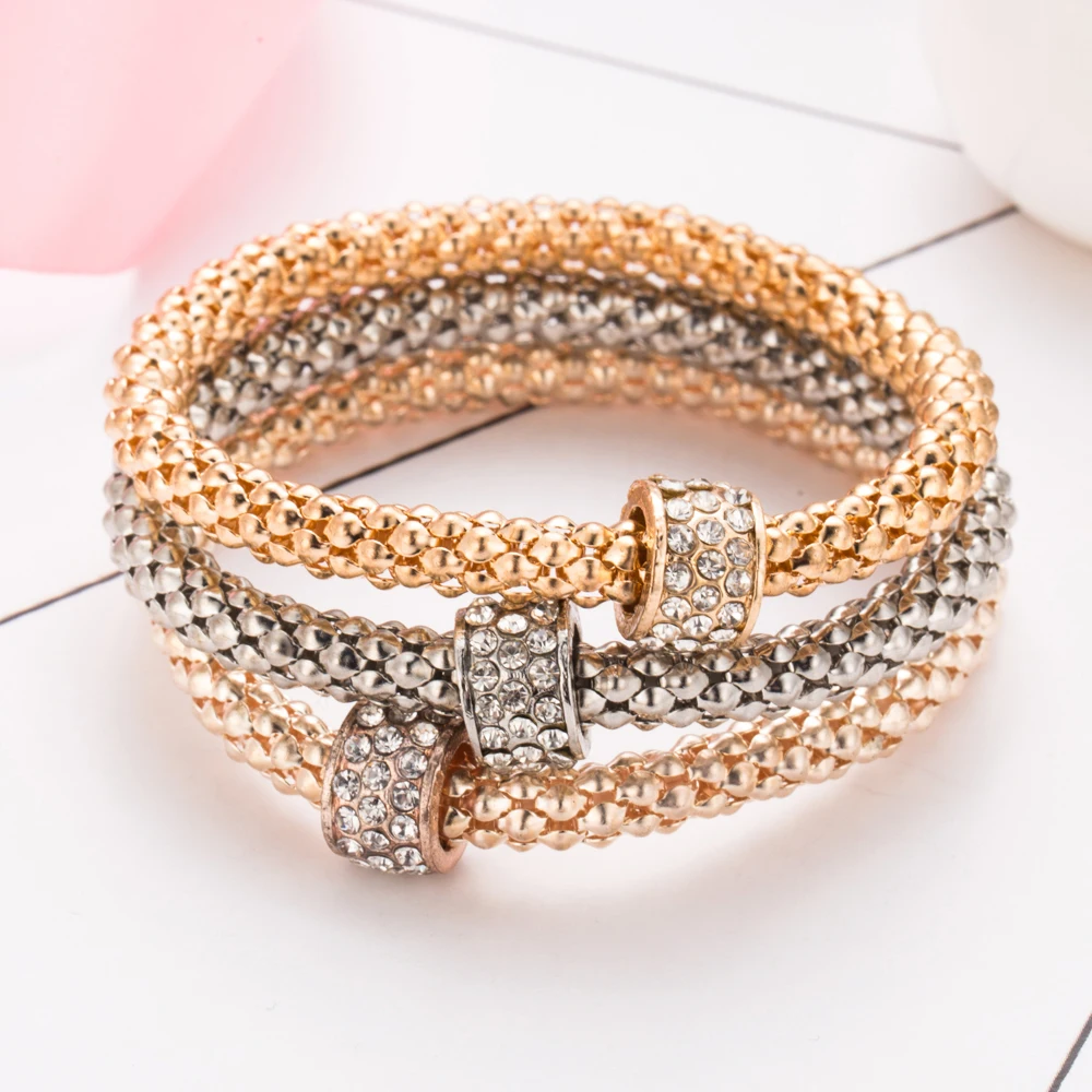 FAMSHIN 3 шт унисекс индивидуальный эластичный кристалл круглая цепочка