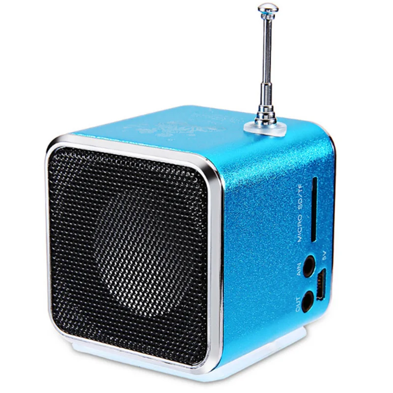 Outdoor Portable TD-V26 Digital FM Radio Speaker Mini Receiver With LCD Stereo Loudspeaker Support Micro TF Card | Электроника