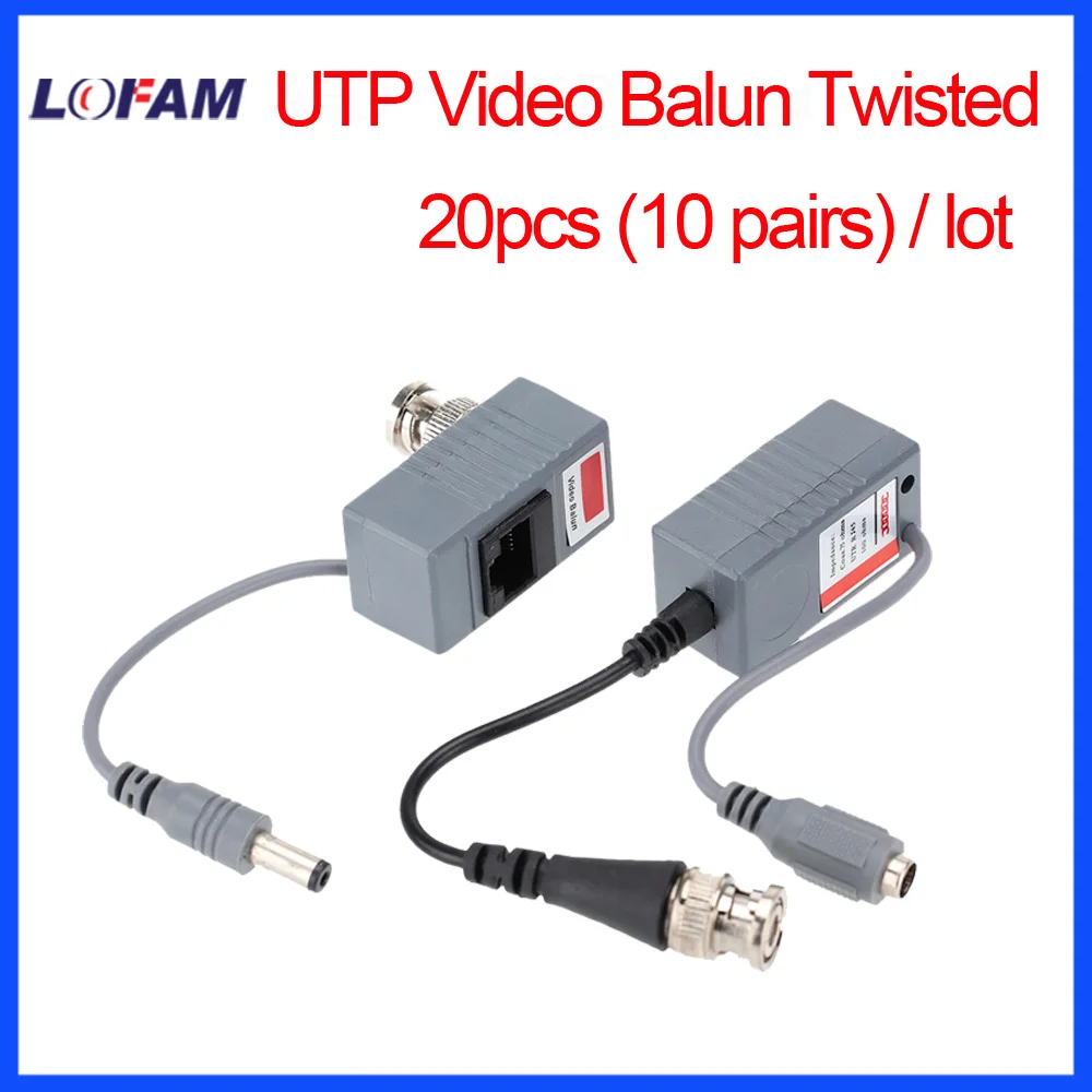 20 шт. 10 пар кабели для камеры HD CVI/TVI/AHD|utp rj45|utp bncutp video balun |