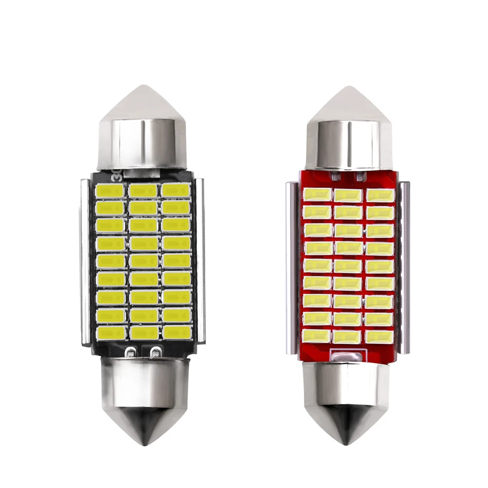 2 шт. 31 мм 36 39 42 C5W C10W супер яркий 4014SMD Автомобильный светодиодный фестон чтение