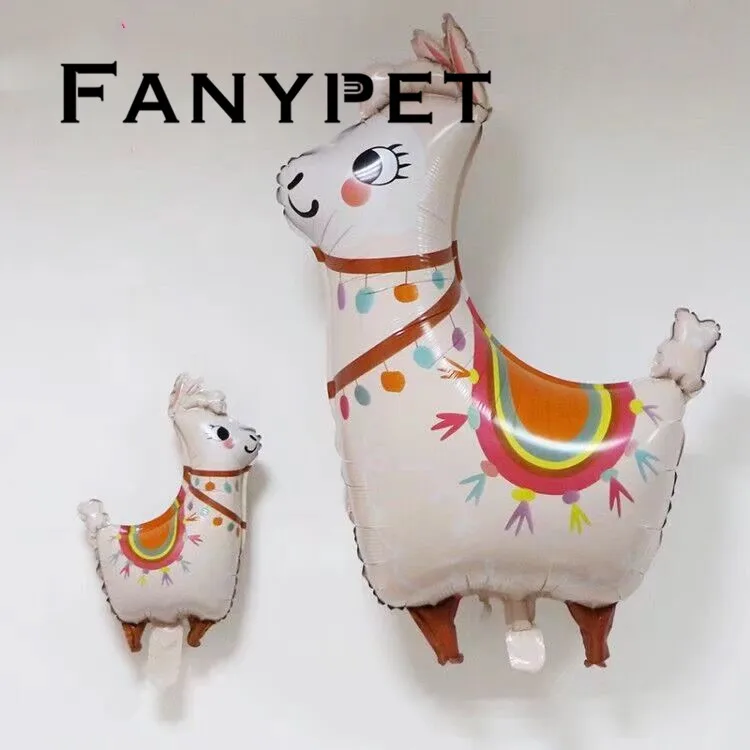 Мини-шары из фольги в виде лошадиной ламы 50 шт. Мультяшные животные альпаки