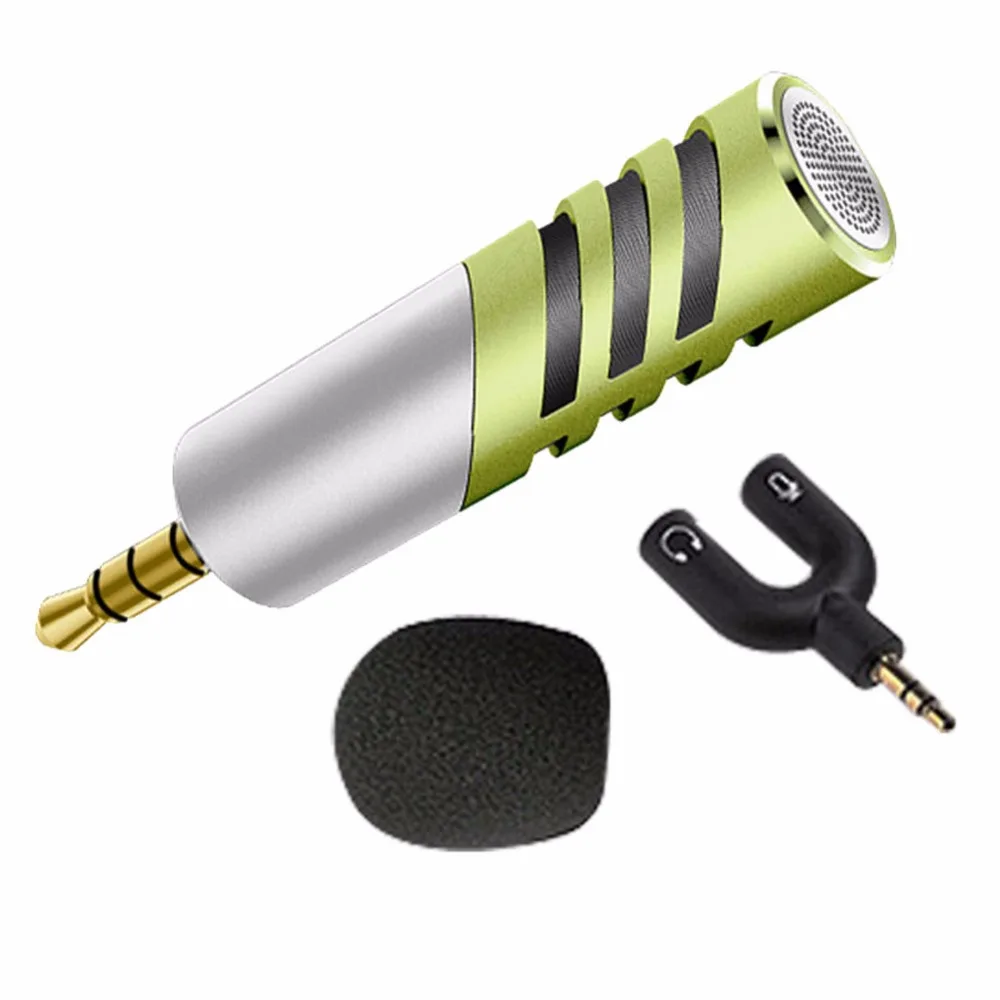 R1 3 5 мм аудио-видео Запись микрофон мини поворотный мобильного K-Song