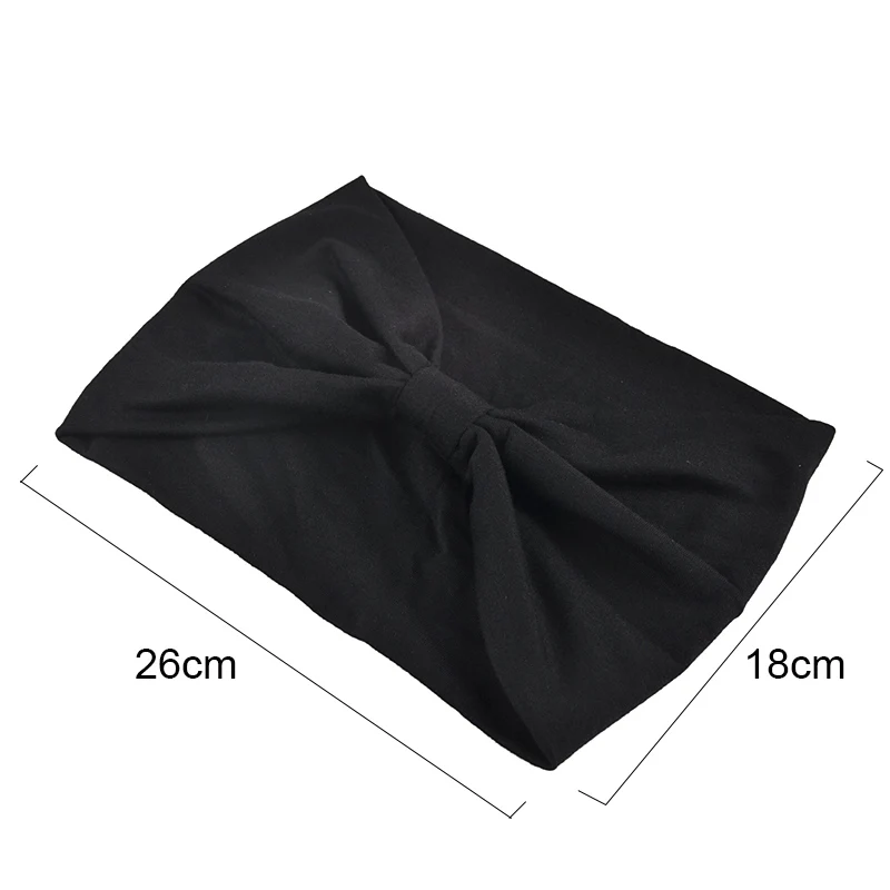 Yoga Bandanas Girls Headwear Variety of Wear Method Cotton Sports Bandeau Elastic Hair Turban Wide Headbands 9 Colors | Спорт и