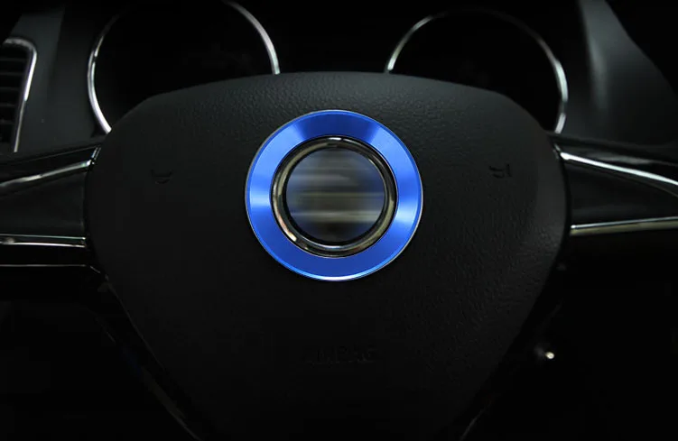 Автомобильная эмблема рулевого колеса наклейка с логотипом для Skoda Superb Octavia Fabia