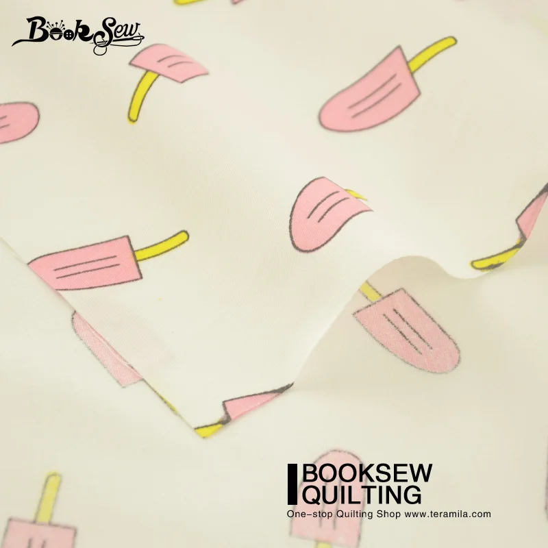 Booksew Новое поступление светло-розовые палочки дизайн белая хлопчатобумажная