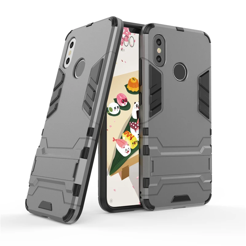Анти-стук чехол Xiaomi Mi 8 мягкий резиновый чехол+ легкий пластиковый держатель телефона Стенд чехол на Xiaomi Mi 8 Mi 8 чехол для Xiaomi Mi 8
