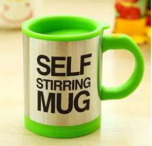 5 цветов Lazy Tazas самоперемешивающаяся кружка кофейная чашка умные кружки из нержавеющей стали Copos Inox чайная чашка - Цвет: Green
